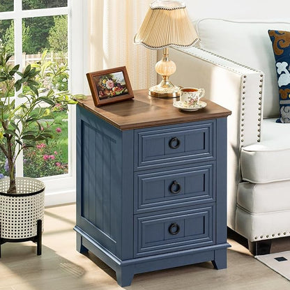 Joaxswe Night Stand Set of 2, Farmhouse 18" End Table - Image 6