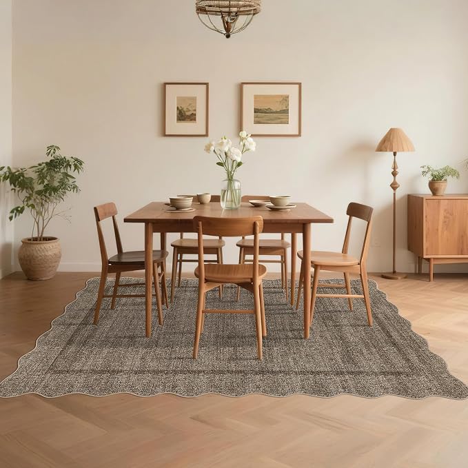 GarveeHome Scalloped Washable Rug 9x12 Area Rug - Image 4