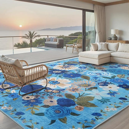 Floral Area Rugs 10x14 for Living Room Large Rug for Bedroom | Non Slip by WelcometoBabovid