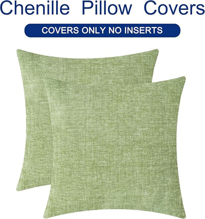 CaliTime Decorative Couch Throw Pillow Covers 26 X 26 Inches Sage Green | Pack - Image 6