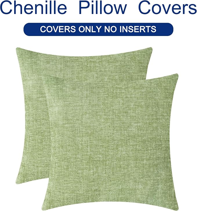 CaliTime Decorative Couch Throw Pillow Covers 16 X 16 Inches Sage Green | Pack - Image 6