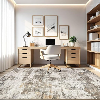 LOONGRUG 10x12 Area Rug Washable Large Neutral Modern Living Room Rug | - Image 8