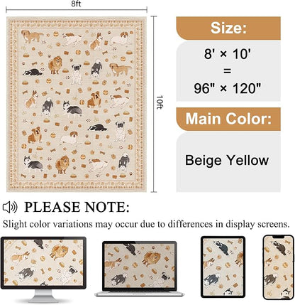 DUKINO 8x10 Area Rug, Washable Dog Rugs - Image 2