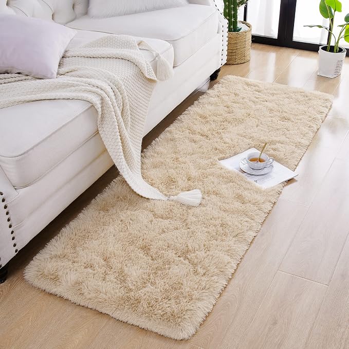 Chicrug Soft Runner Rugs for Bedroom Living Room Plush Fluffy Rug 2x7 | Shag - Image 2