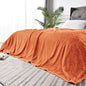 BEDELITE Ribbed Jacquard Burt Orange King Size Blanket by BEDELITE