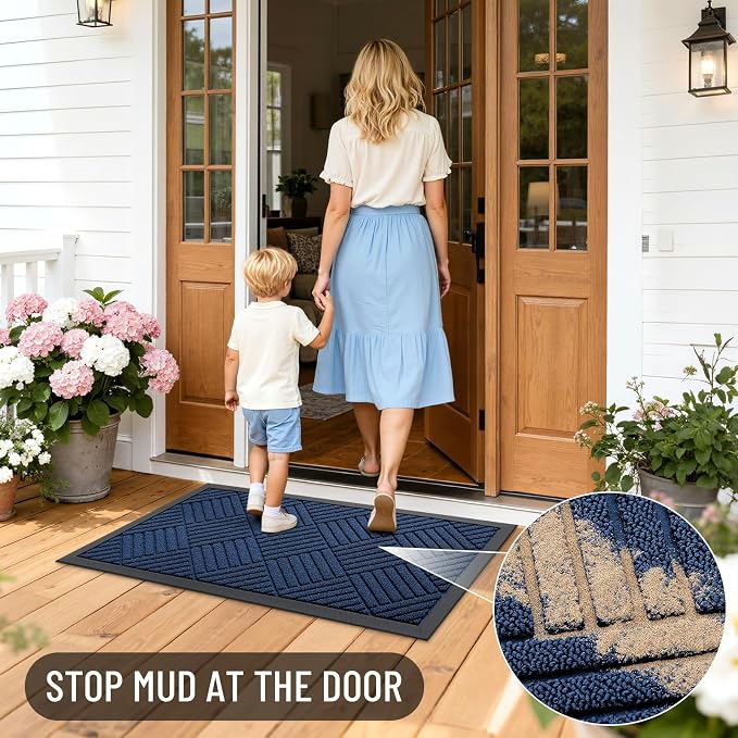 OLANLY Front Door Mat Outside Entrance 35x23, Waterproof Heavy-Duty Doormat | - Image 7