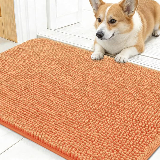 OLANLY Dog Door Mat for Muddy Paws 30x17, Super Absorbent Chenille Mud Mat | by OLANLY