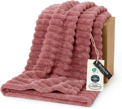 Bedsure Soft Throw Blanket for Couch Decor Gifts Dusty Pink 50"x60" | Birthday by Unknown