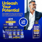 B12 Overload Extra Strength Energy Shot – Mixed Berry – 260mg Caffeine, 14000% B12, Electrolytes – Energy & Vitality Support – Zero Sugar No Calories – Vegan, Kosher, Gluten-Free – 1.93 fl oz, 12-Pack