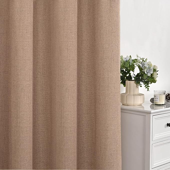 YoungsTex Linen Semi Sheer Curtains 54 Inch Length - Image 7