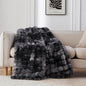 COOVA Faux Fur Throw Blanket for Couch, Cozy Soft and Fuzzy Plush Rabbit Fur by COOVA