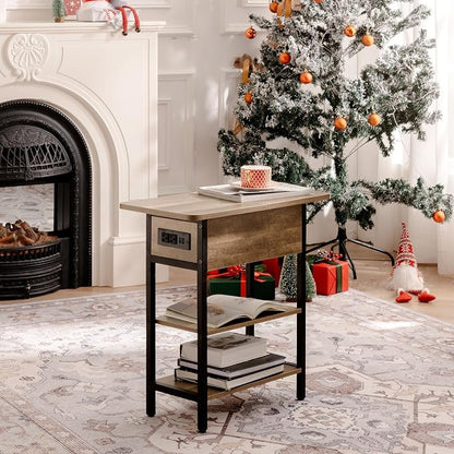 Yoobure End Table with Charging Station, Flip Top Side Table with USB Ports and - Image 7