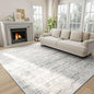5x7 Washable Area Rug for Living Room Bedroom: Non-Slip Modern White Gray | by Oriannal