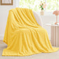 BEDELITE Light Yellow Throw Blanket by BEDELITE