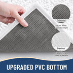 Arotive Luxury Chenille Bathroom Rug Mat, Extra Soft Thick Absorbent Shaggy Bath Rugs, Non-Slip Machine Wash Dry, Plush Bath Mats for Bathroom, Shower and Tub, 70x24, White