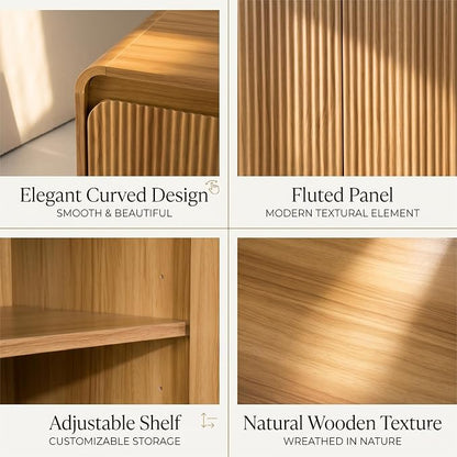 FURSUN 61" Modern Fluted Sideboard - Image 6