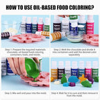 Oil Based Food Coloring for Chocolate - 50ml White Upgraded Edible Oil Based Food Dye for Cake Decorating, Icing Frosting, Fondant, Baking, Candy Melts, Cookie, Meringues - 1.69 Fl.Oz Bottles
