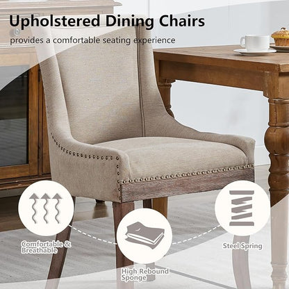 Modern Dining Chairs Set of 6, High Back Dining Chairs Side Chairs - Image 4
