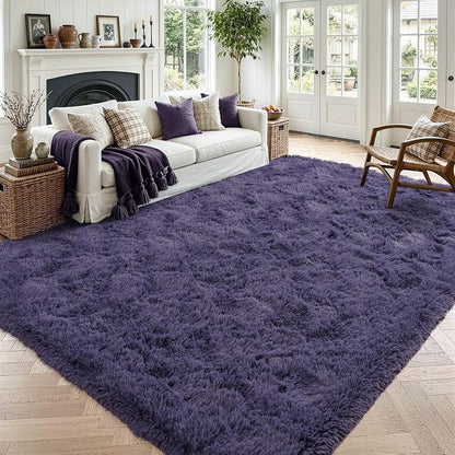 4x6 Taro Purple Fluffy Soft Area Rug Non-Slip by ModernHomeDecor