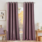NICETOWN Faux Linen Greyish Purple Blackout Curtains 84 inches Long by NICETOWN