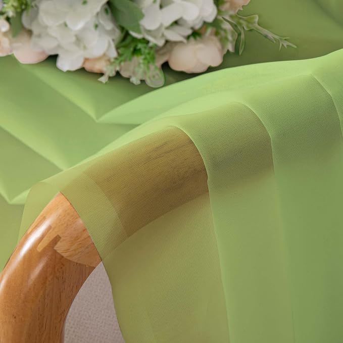 Chyhomenyc Sheer Curtains 36 inch Length 2 Panels Set, Light Filtering Voile - Image 9