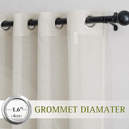 NICETOWN Linen Curtains 135 inches Length - Image 2