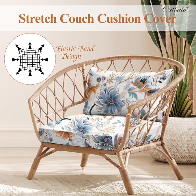 CALBODE 12Pcs High Elastic Digitally Printed Sofa Seat Cushion Cover - Image 3