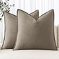 MIULEE Decorative Linen Pillow Covers 20x20 Inch Tan Taupe | Boho Farmhouse​ by MIULEE