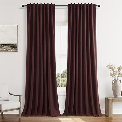 100% Blackout Curtains 90 Inch Length 2 Panels Set by Guken
