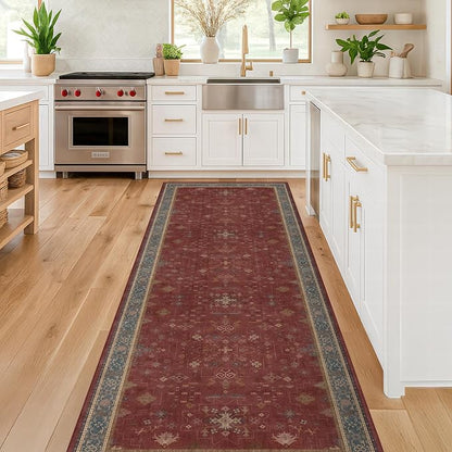 Red 2x8 Long Hallway Runner Rug - Image 6
