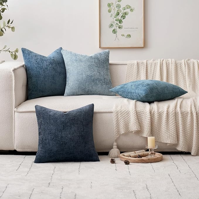 MIULEE Decorative Couch Throw Pillow Covers 16x16 Inch Coastal Blue 2 Pack | - Image 2