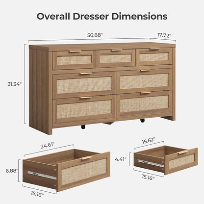 SICOTAS 7 Drawer Dresser for Bedroom, Large Chest of Drawers for Bedroom - Image 3