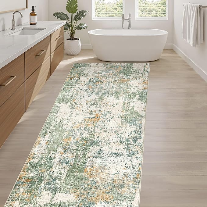 LOONGRUG Runner Rug 3x10 Washable Non-Slip Kitchen Neutral Modern Rug | - Image 5