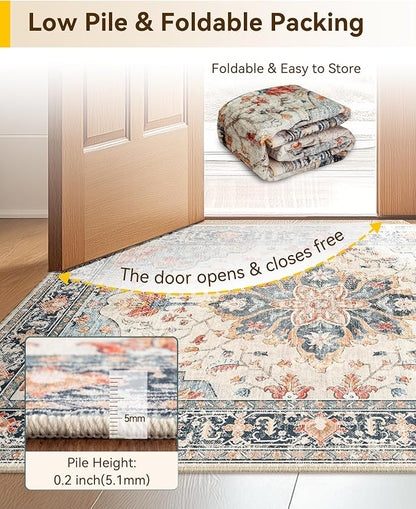 RELEANY Washable Area Rug, Runner 3'x9', Water Repellent, Pet Friendly - Image 5