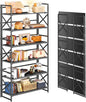 4NM Extra Wide 6 Tiers No Assembly Book Shelves, 61.8" H Folding Bookshelf by 4NM