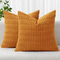 MIULEE Fall Decorative Throw Pillow Covers 16x16 Burnt Orange Pack of 2 | Soft by MIULEE