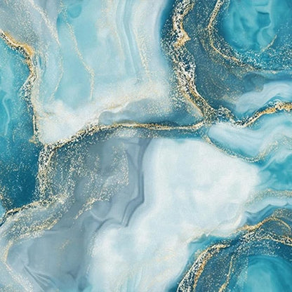 HOMETITUTE Teal Agate Marble Wallpaper Peel and Stick Blue Stone Pattern - Image 2