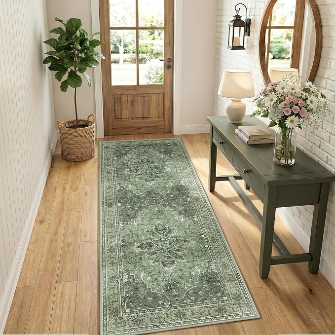 RELEANY Washable Area Rug, Runner 2'x5', Water Repellent, Pet Friendly - Image 3