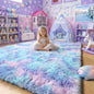 Amdrebio Purple Rainbow Mermaid Small Rug 3x5 by Amdrebio
