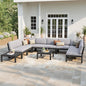 Stoog 11-Piece U-Shaped Patio Sectional Sofa Set, All-Weather Modular & by Stoog