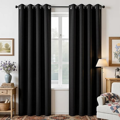 Joydeco Blackout Curtains 120 Inch Length 2 Panels Set, Thermal Insulated Long by JOYDECO