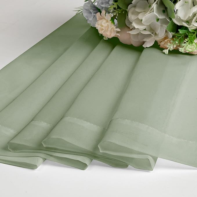 Chyhomenyc Sheer Sage Green Valances - Image 9