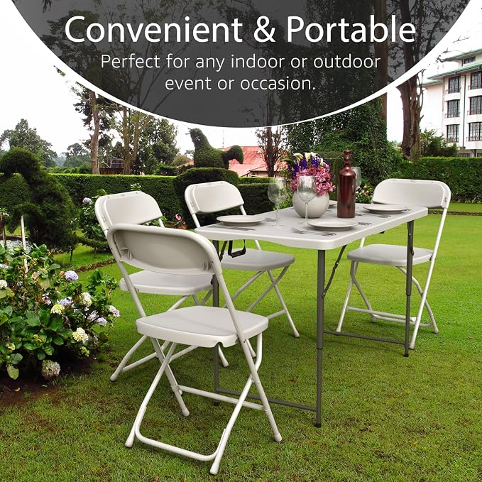 10 Pack of 4 Feet Foldable Table - Image 2