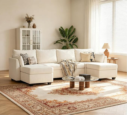 Huatean Home 114.17" Modular Sectional Sofa, 6 Seat Modular Couch - Image 3