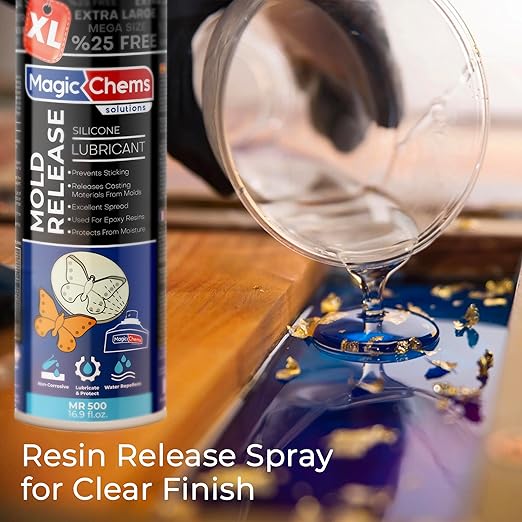 Mold Release, Silicone Mold Release Spray (12x16.9 fl oz/500ml) Mold Release for Epoxy Resin and Candle Mold Release Spray (12 Pack Mega Size)