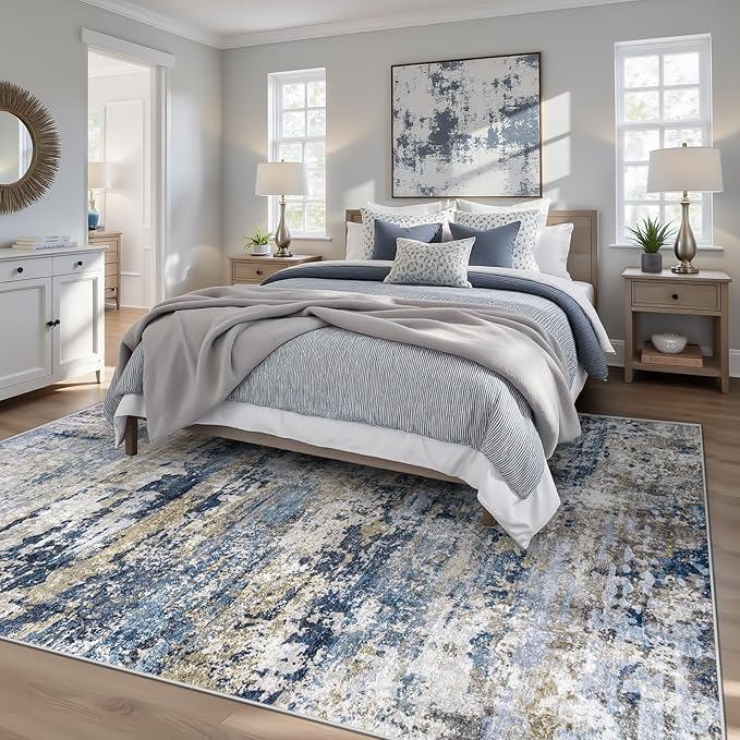 pmtsns Area Rugs 6x9 for Living Room: Washable Rug Modern Abstract Neutral Soft - Image 2