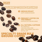 Sarasota Coffee Ground Snickerdoodle Sugar Cookie | Medium Roast Gourmet Flavored Coffee Grounds | Low Acid, Mold Free, Specialty Grade Flavored Bulk Ground | 5lb (80 oz)