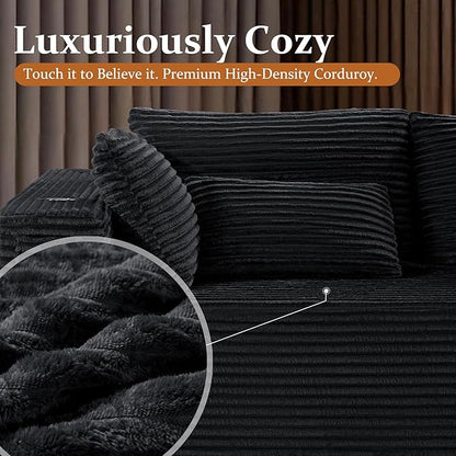 72" Cloud Sectional Couch, Comfort Sleep Sofa - Image 5