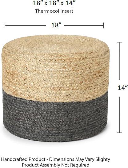 REDEARTH · Cylindrical Pouf Foot Stool Ottoman - Image 2