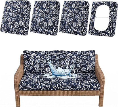 Waterproof Outdoor Cushion Covers, Stretch Patio Slipcovers | UV Resistant by hyha